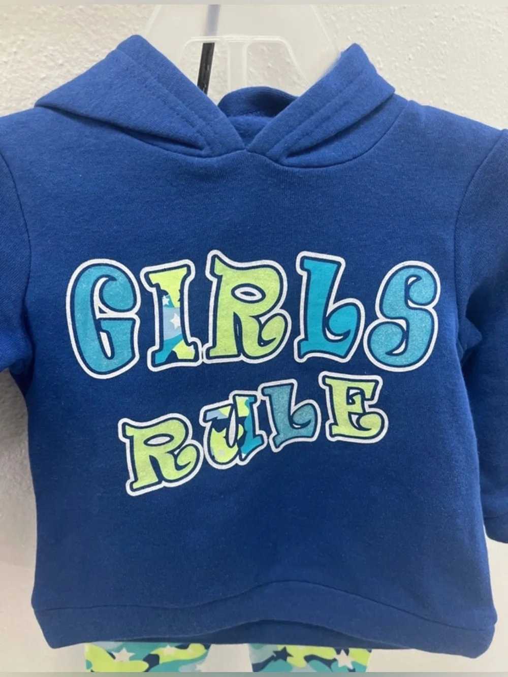 Girl's hoodie sweatshirt and leggings 2 pcs outfit set size 12M